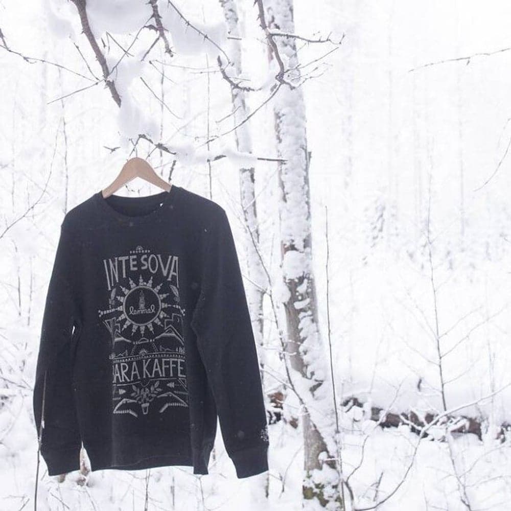 Inte Sova Crewneck collegepaita, musta, view: 2