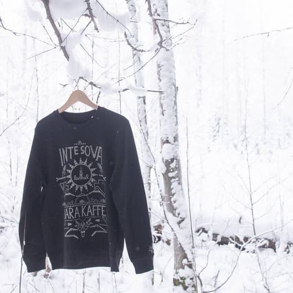 Inte Sova Crewneck collegepaita, musta, view: 2