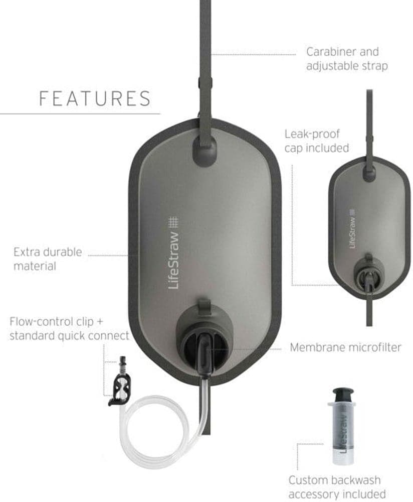 Peak Gravity vedensuodatusjärjestelmä, 8L, tummanharmaa, view: 1