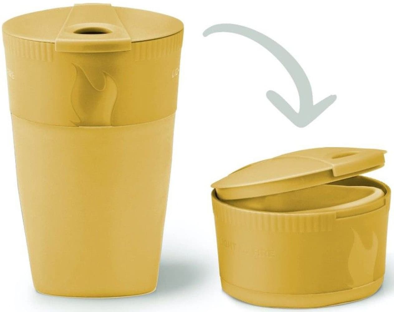 Pack-Up Cup BIO retkimuki, Musty yellow, view: 1