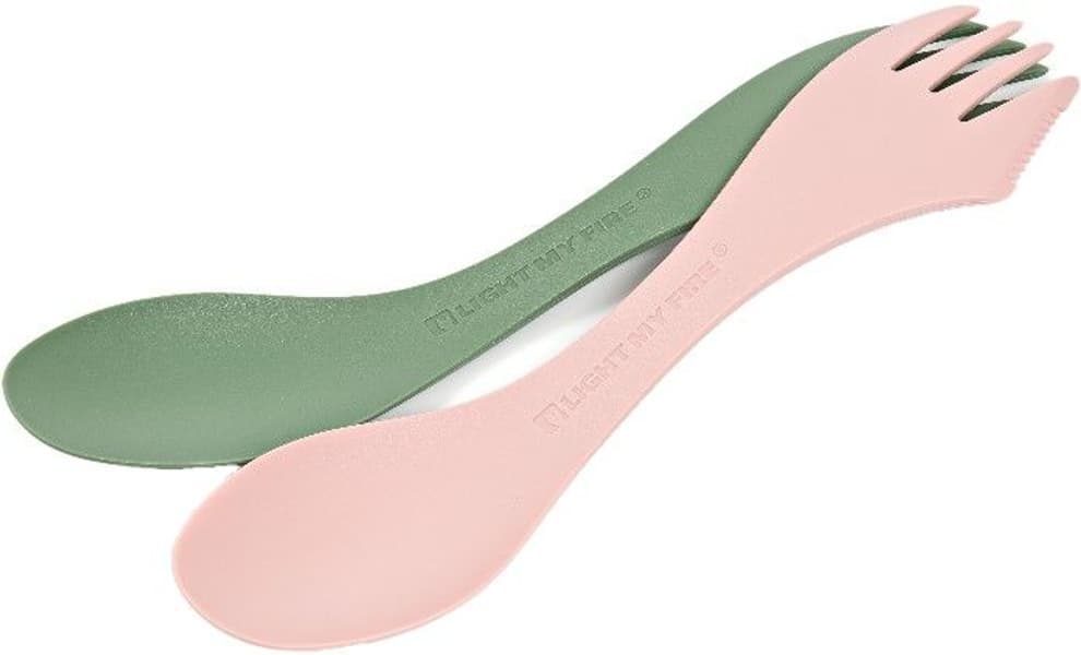 Spork Medium BIO 2-pack Sandy Green / Dusty Pink, view: 0