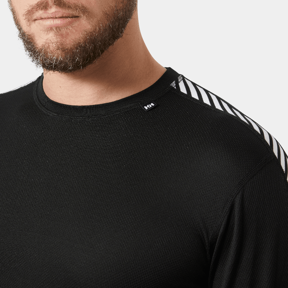 Lifa Stripe Crew -aluskerrastopaita, musta, view: 4