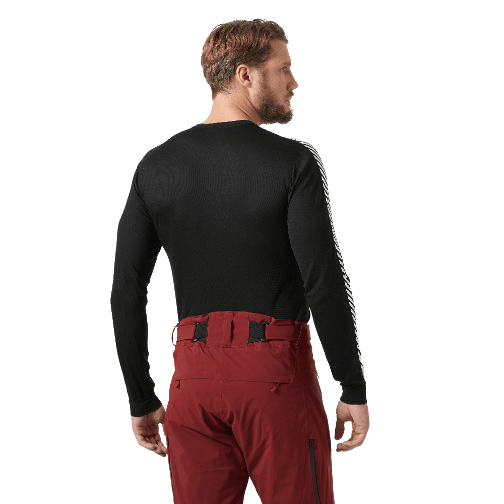 Lifa Stripe Crew -aluskerrastopaita, musta, view: 2