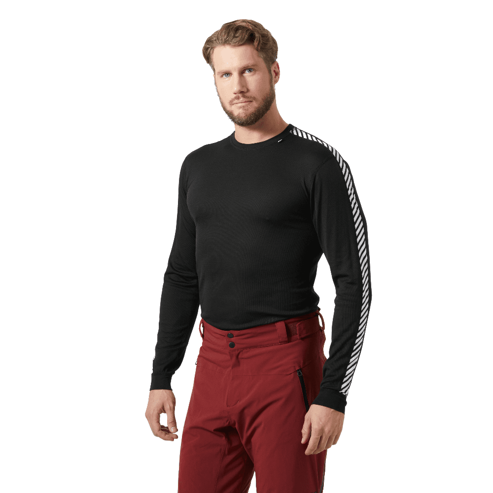 Lifa Stripe Crew -aluskerrastopaita, musta, view: 1