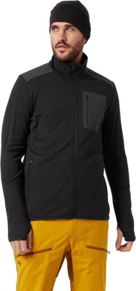 Lifa Merino Midlayer miesten välikerrospusero, musta, view: 2
