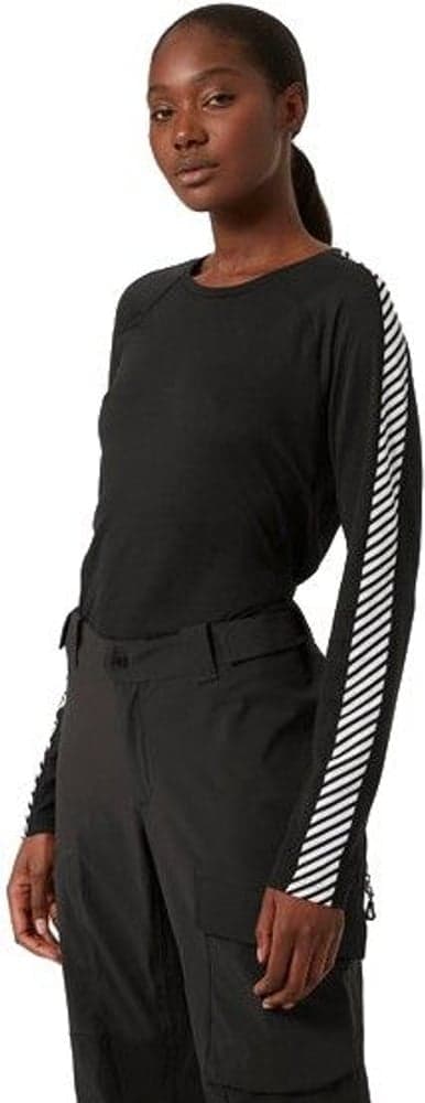 Lifa Active Stripe Crew naisten kerrastopusero, musta, view: 2