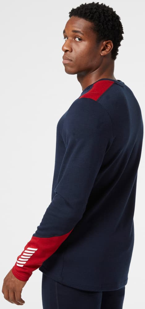 Lifa Merino Midweight Crew 2-in1-kerrospaita, tummansininen, view: 3