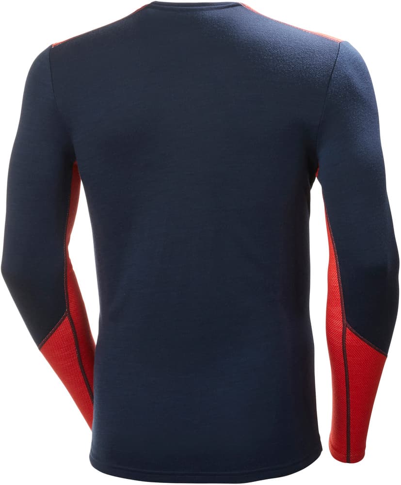 Lifa Merino Midweight Crew 2-in1-kerrospaita, tummansininen, view: 1