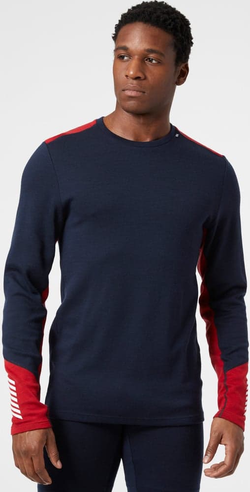 Lifa Merino Midweight Crew 2-in1-kerrospaita, tummansininen, view: 2