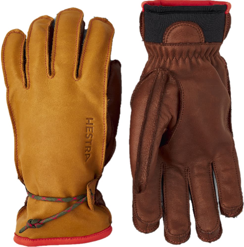 Wakayama 5 finger nahkahanskat, unisex, ruskea, view: 0