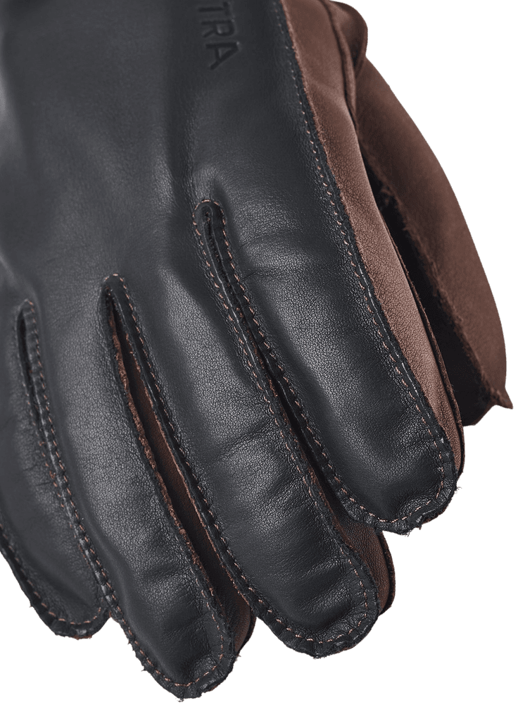 Wakayama 5 finger nahkahanskat, unisex, tummansininen/ruskea, view: 3