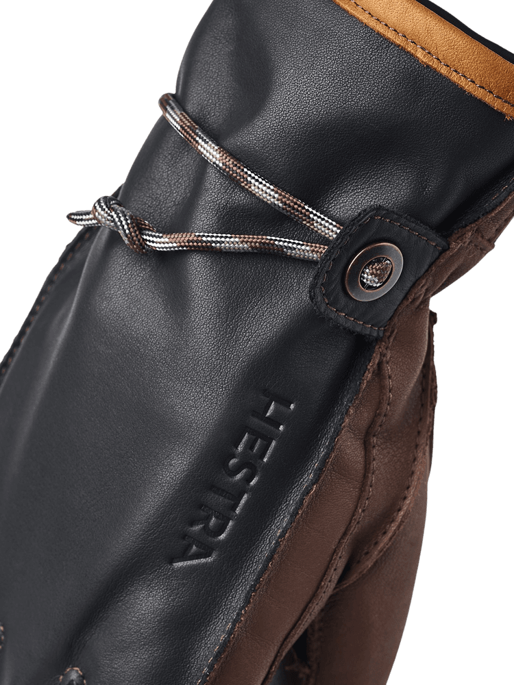 Wakayama 5 finger nahkahanskat, unisex, tummansininen/ruskea, view: 1