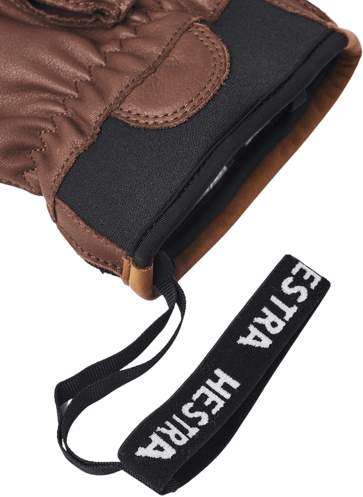 Wakayama 5 finger nahkahanskat, unisex, tummansininen/ruskea, view: 4