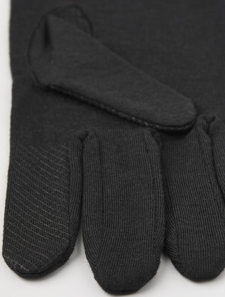 Merino Wool Liner Long pitkävartiset aluskäsineet, musta, view: 1