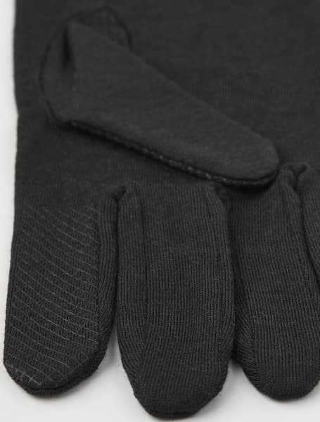 Merino Wool Liner Long pitkävartiset aluskäsineet, musta, view: 1