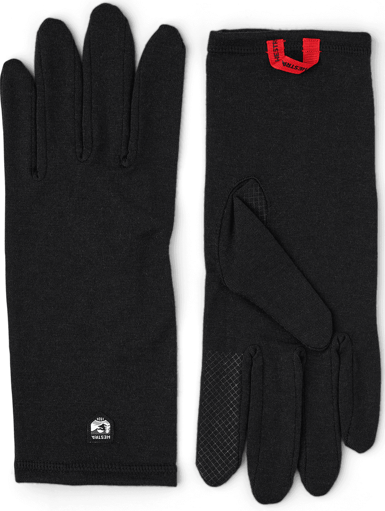 Merino Wool Liner Long pitkävartiset aluskäsineet, musta, view: 0