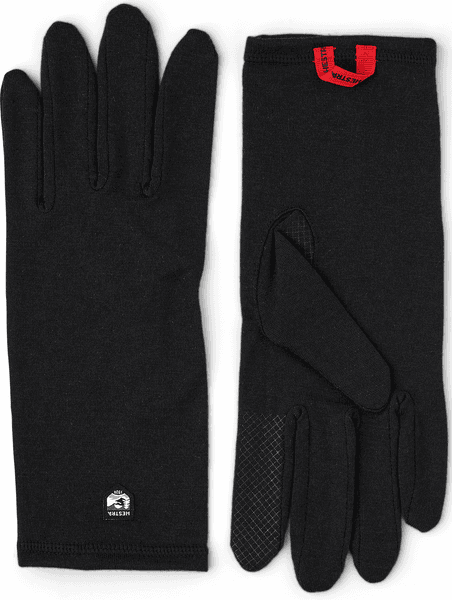 Merino Wool Liner Long pitkävartiset aluskäsineet, musta, view: 0