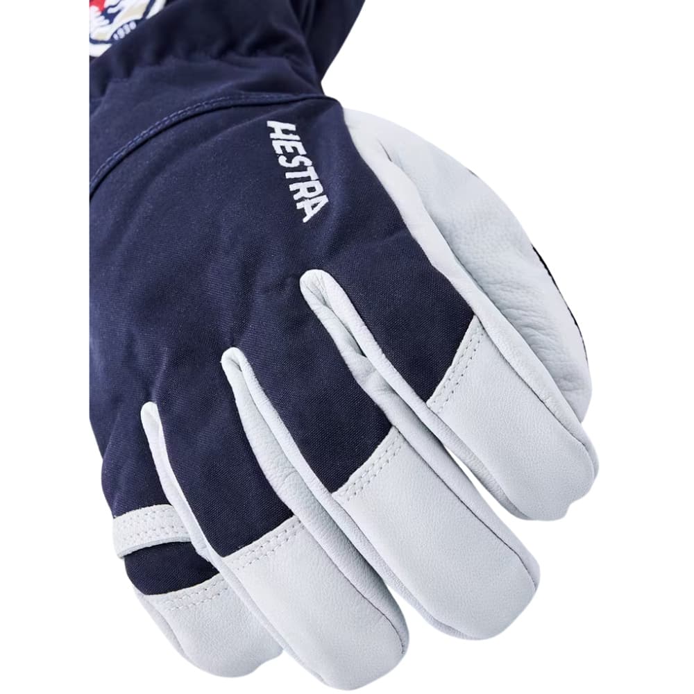 Army Leather Heli Ski 5 Finger Navy, view: 2