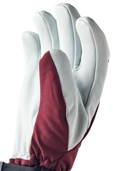 Army Leather Heli Ski 5 Finger hanska, Bordeaux, view: 2