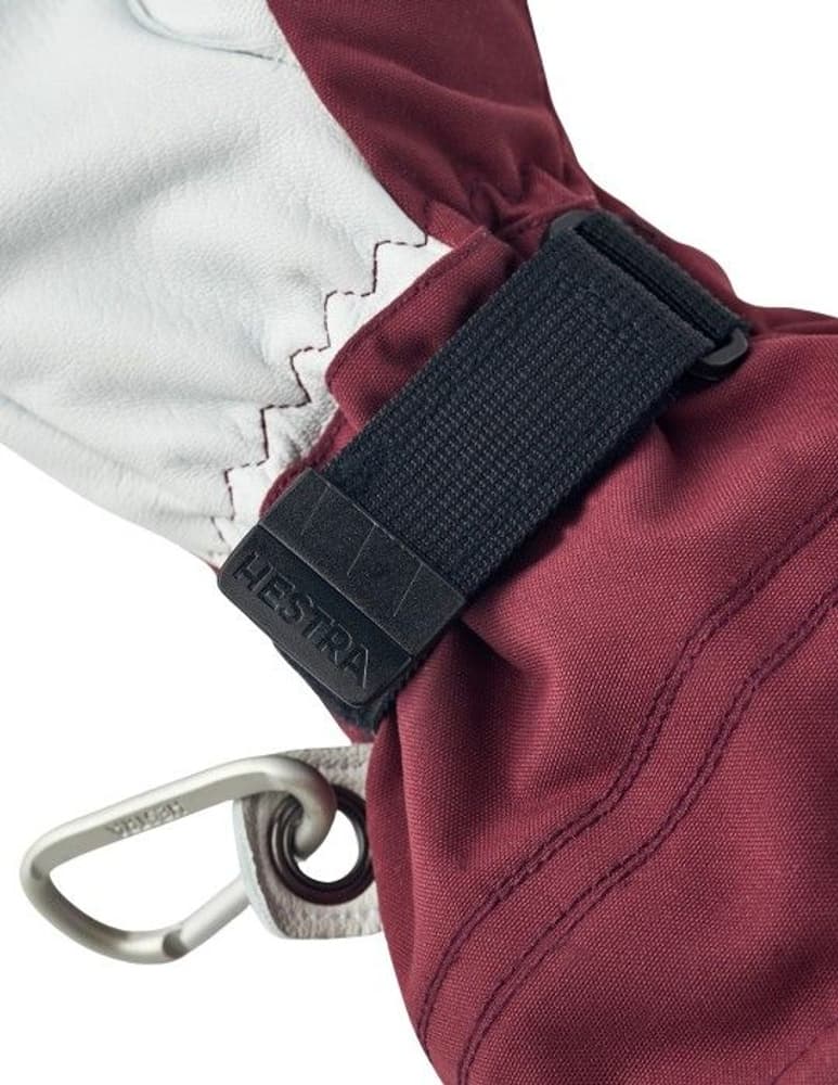 Army Leather Heli Ski 5 Finger hanska, Bordeaux, view: 3