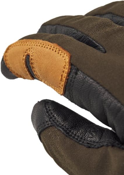 Ergo Grip Active Wool Terry 5 finger hanskat, unisex, tummanvihreä/musta, view: 1