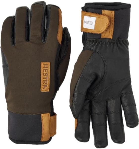 Ergo Grip Active Wool Terry 5 finger hanskat, unisex, tummanvihreä/musta, view: 0