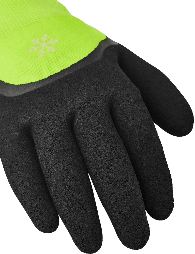 Hestra JOB Asper työhanskat, musta/neonkeltainen, view: 2