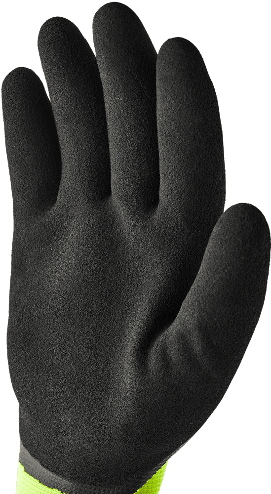 Hestra JOB Asper työhanskat, musta/neonkeltainen, view: 1