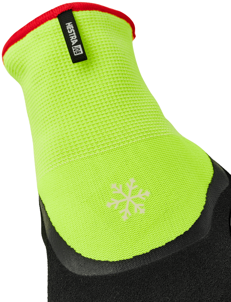 Hestra JOB Asper työhanskat, musta/neonkeltainen, view: 3