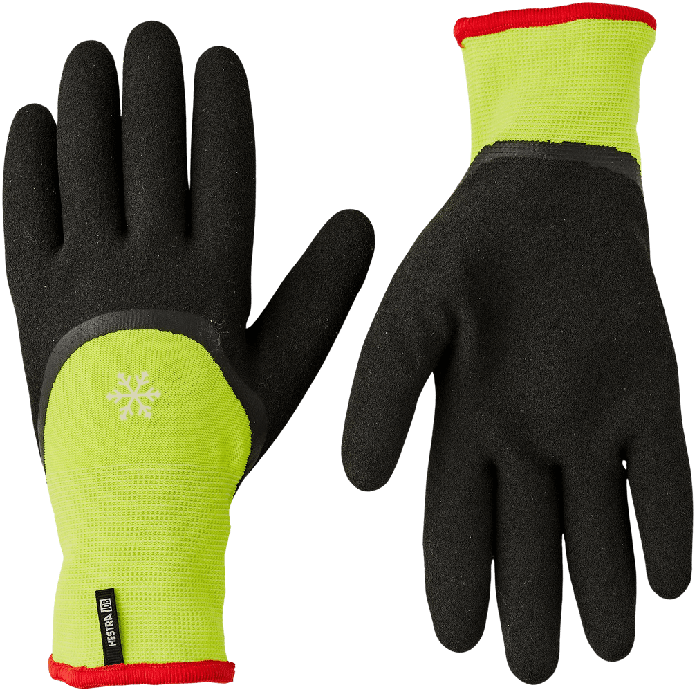 Hestra JOB Asper työhanskat, musta/neonkeltainen, view: 0