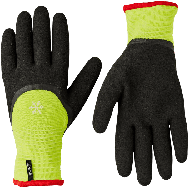 Hestra JOB Asper työhanskat, musta/neonkeltainen, view: 0
