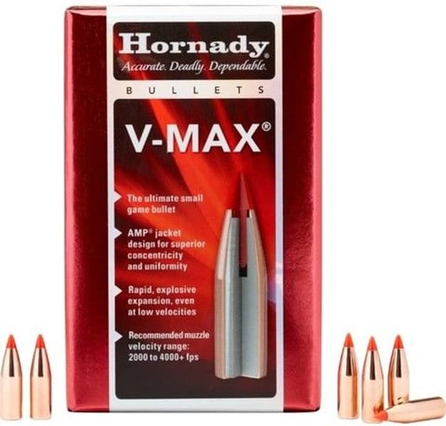 V-MAX Bullets 22 Cal (.224) kiväärin luodit, 53 grainia, 100 kpl, view: 0