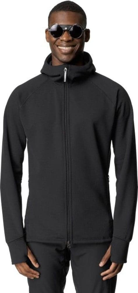 Mono Air Houdi fleecetakki, musta, view: 2