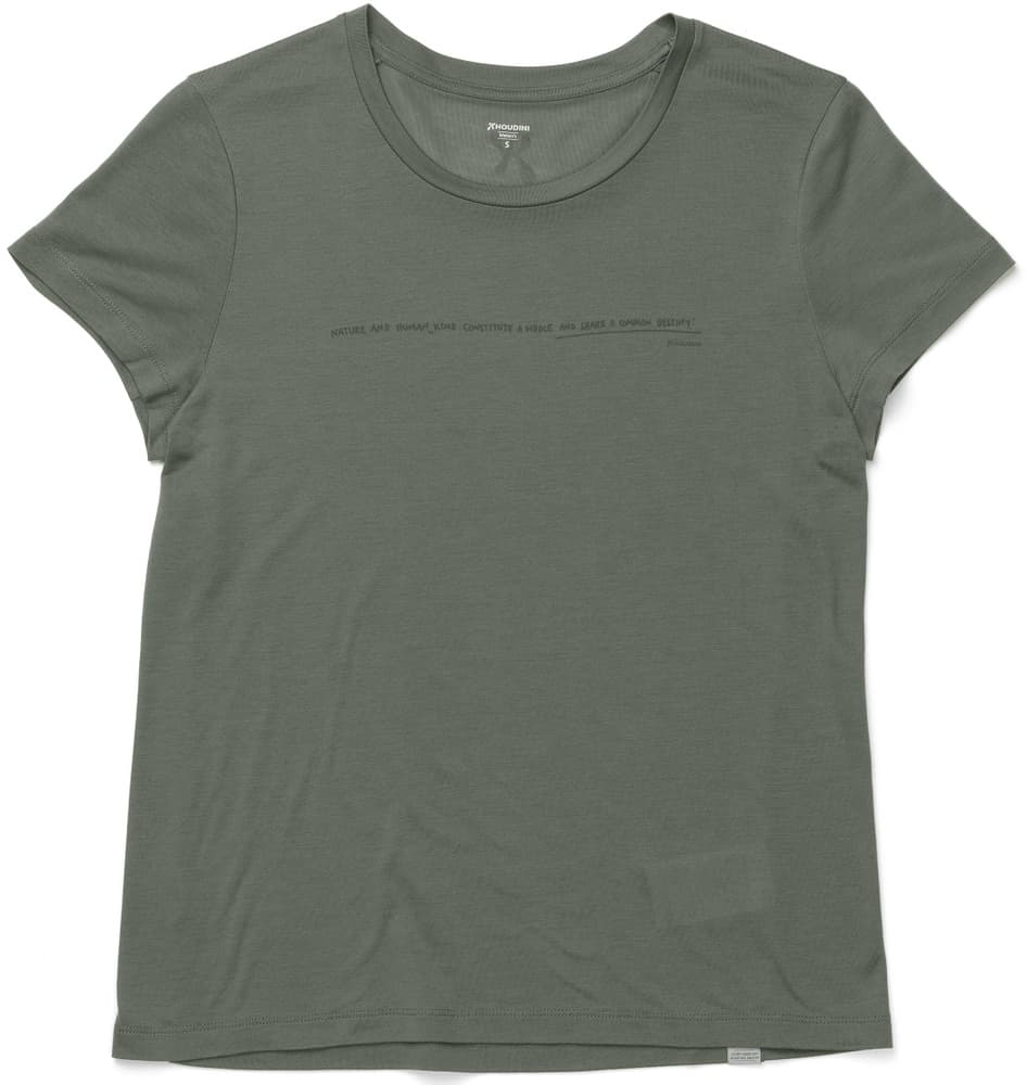 Tree Message Tee naisten t-paita, vihreäharmaa, view: 0