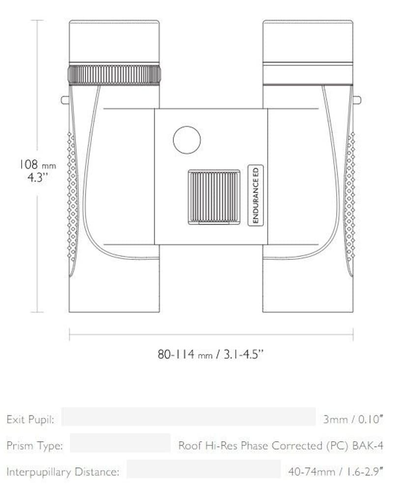 Endurance ED 10X25 katselukiikarit, vihreä, view: 1
