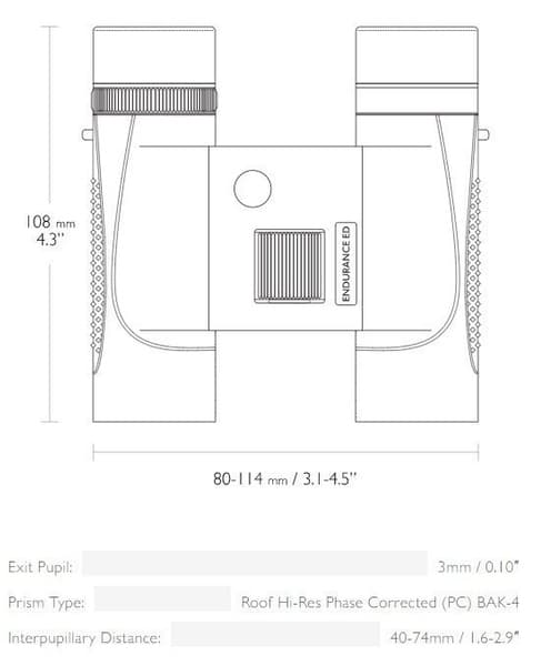 Endurance ED 10X25 katselukiikarit, vihreä, view: 1