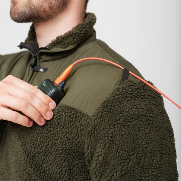 Heated Pile Fleece lämpötakki, Olive Green, view: 4