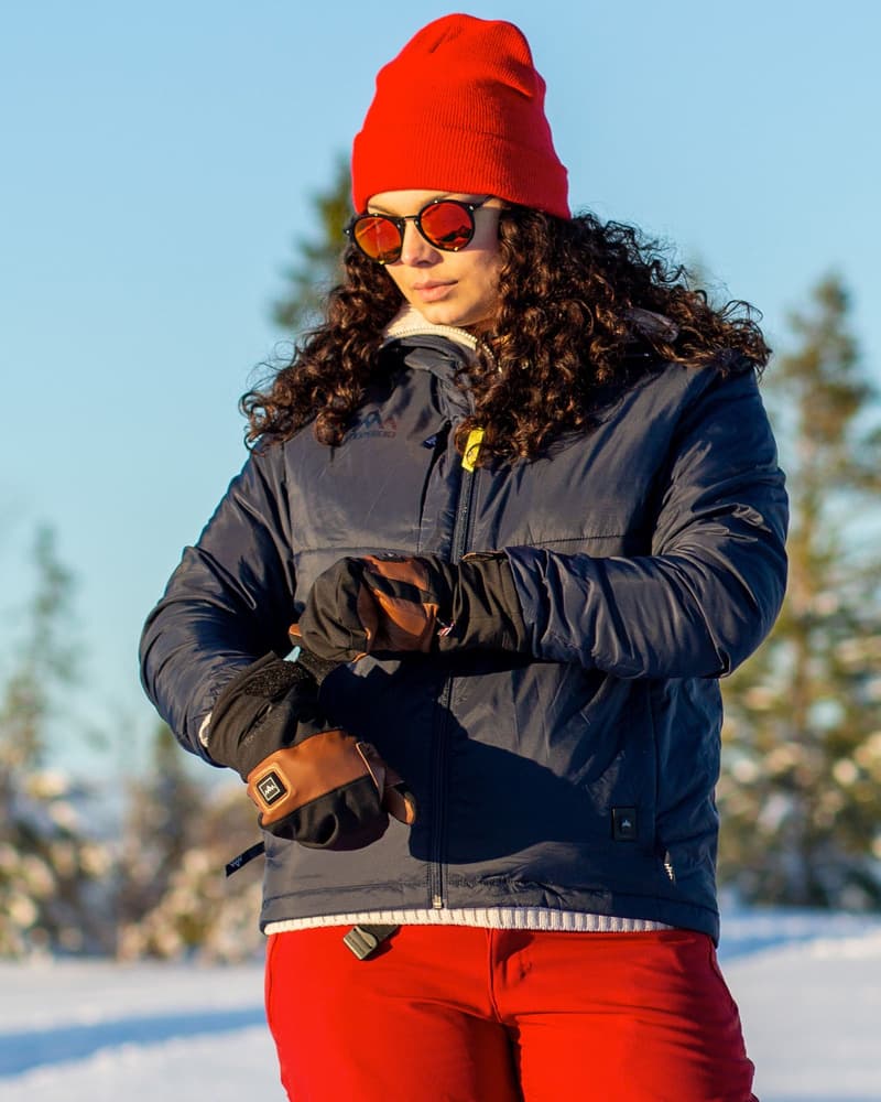 Heated Outdoor Mittens Unisex lämpökintaat, musta, view: 2