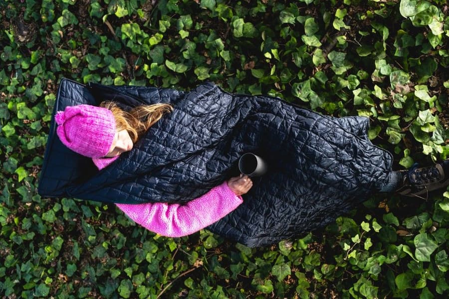 Toasty lämpöviltti retkituoliin, musta (Sunset/Beach), view: 4