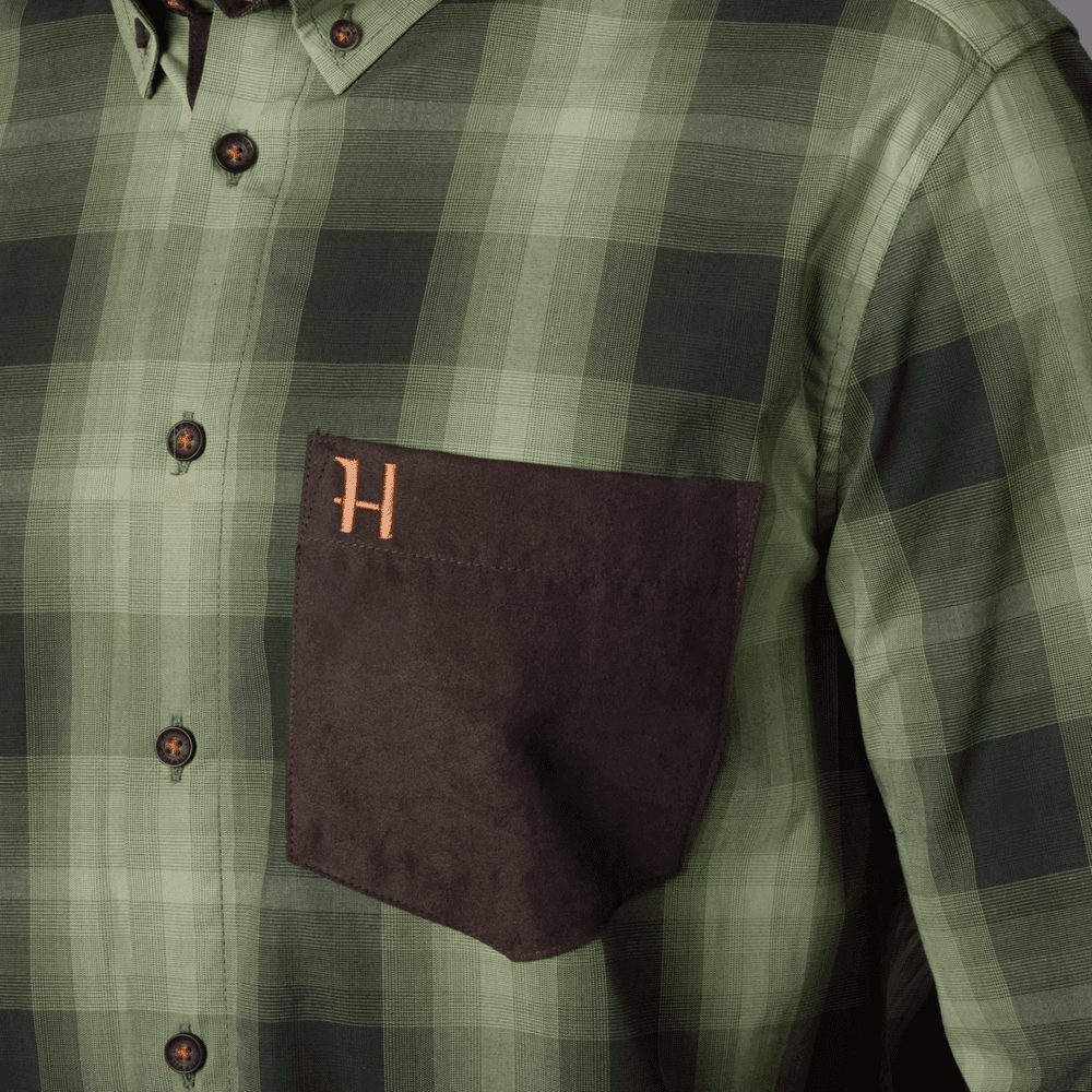 Akkan Shirt kauluspaita, Duffel Green, view: 2