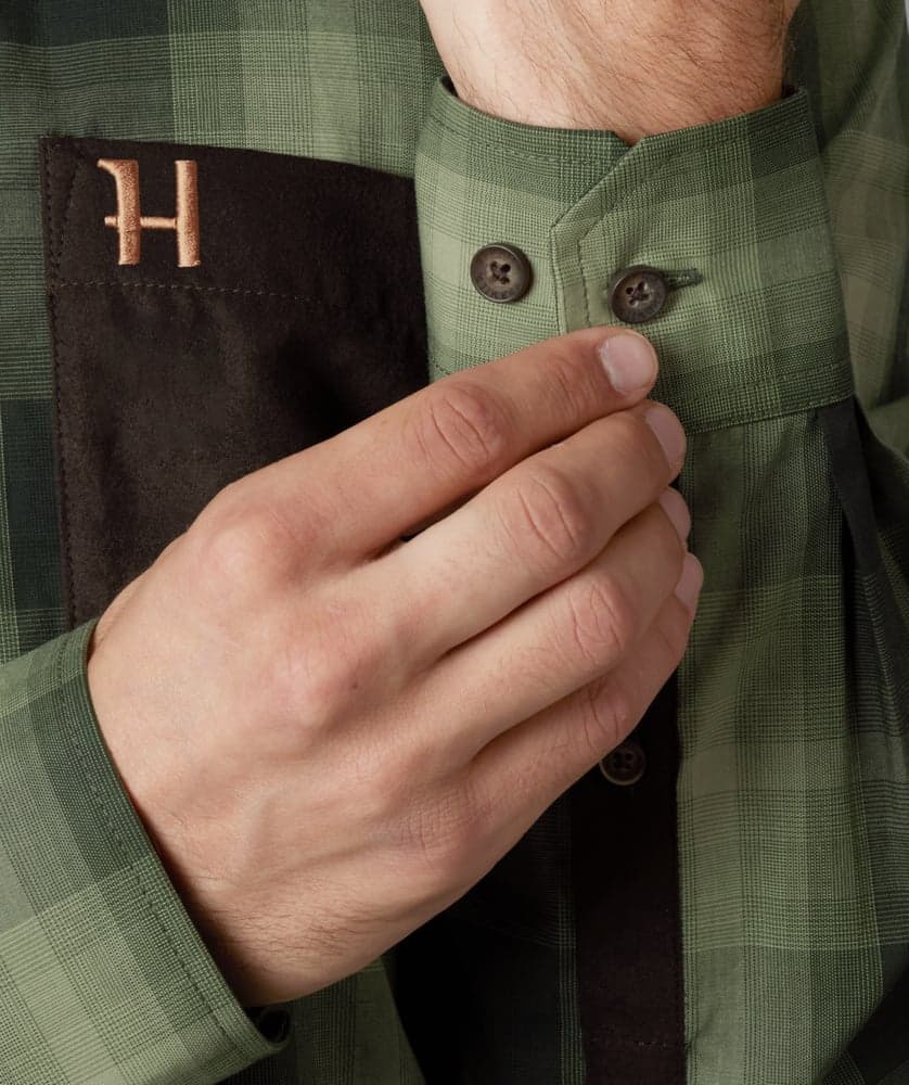 Akkan Shirt kauluspaita, Duffel Green, view: 3