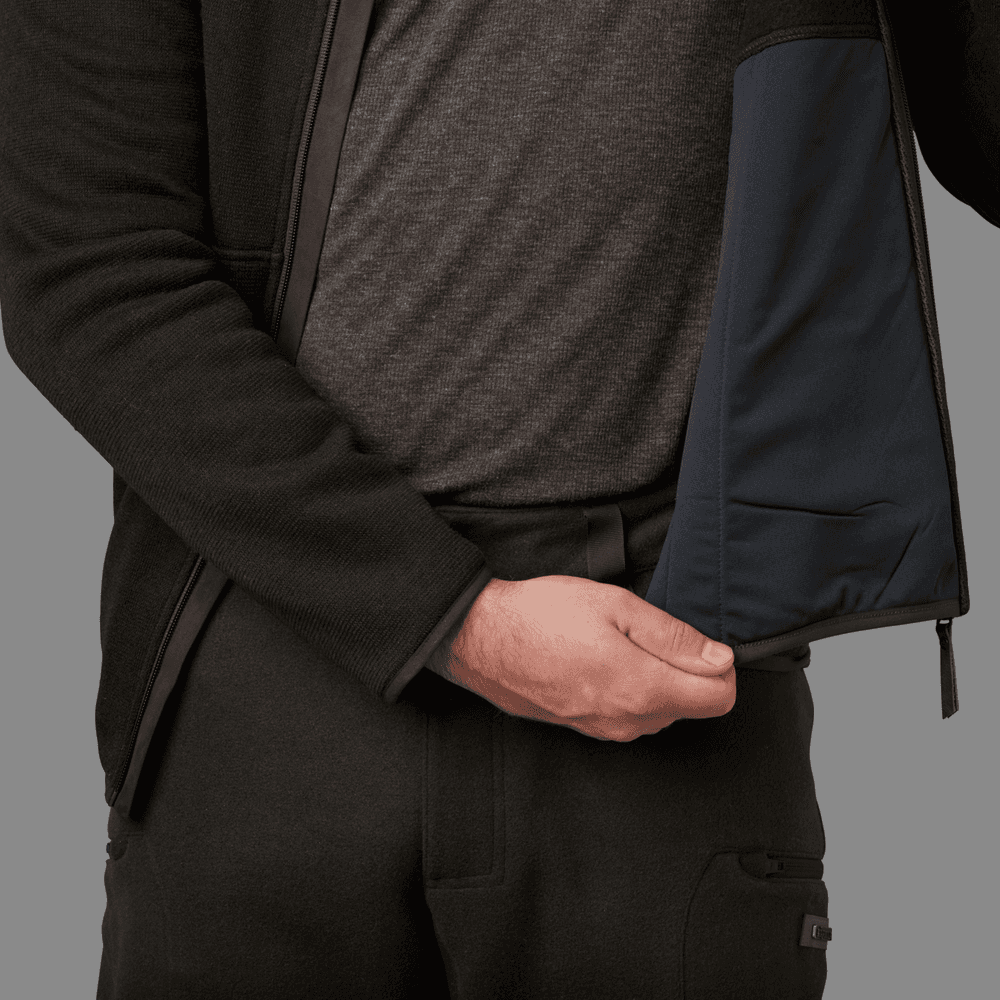 Metso Half Zip vetoketjullinen villapaita, tummanruskea, view: 4