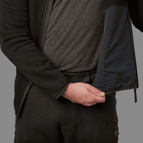 Metso Half Zip vetoketjullinen villapaita, tummanruskea, view: 4