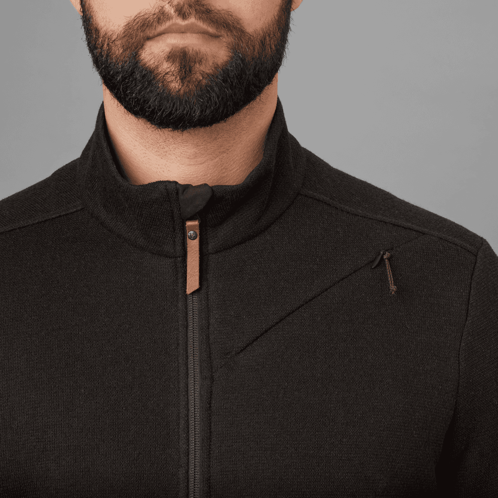 Metso Half Zip vetoketjullinen villapaita, tummanruskea, view: 3