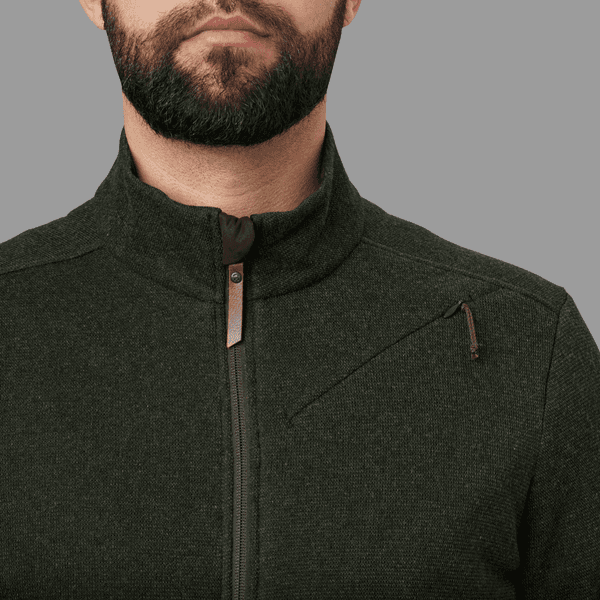 Metso Full Zip vetoketjullinen villapaita, tummanvihreä, view: 3