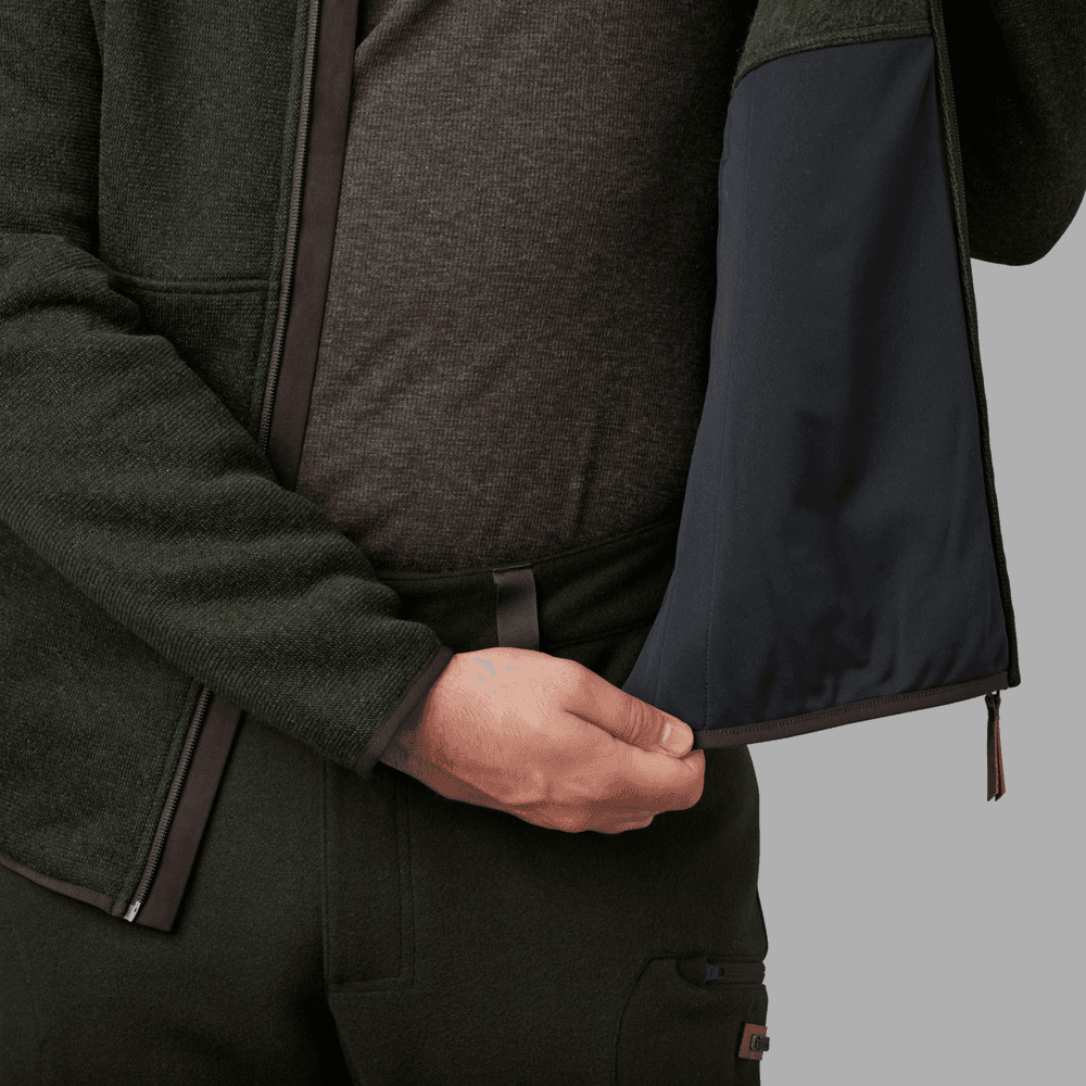 Metso Full Zip vetoketjullinen villapaita, tummanvihreä, view: 4