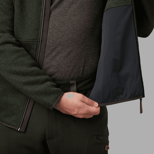 Metso Full Zip vetoketjullinen villapaita, tummanvihreä, view: 4