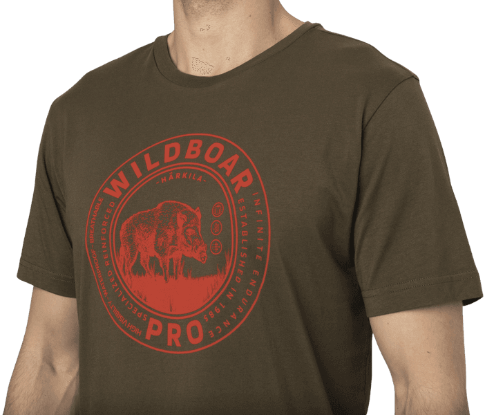 Wildboar T-shirt paita, Willow Green, view: 2