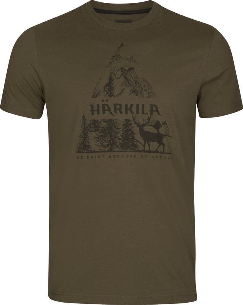 Nature S/S T-Shirt t-paita, tummanvihreä, view: 0