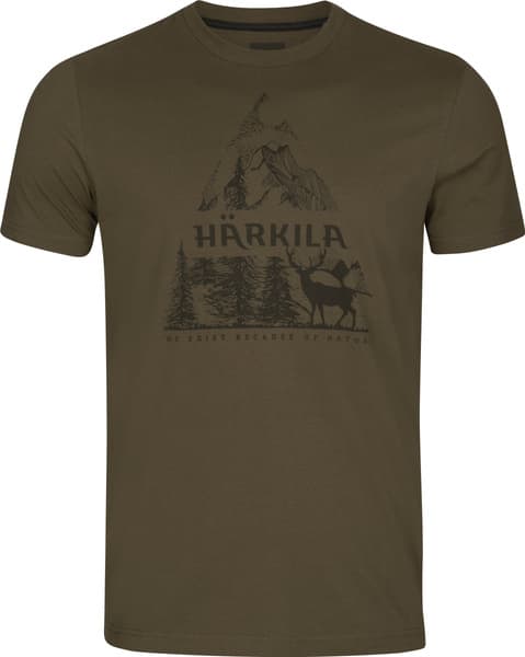 Nature S/S T-Shirt t-paita, tummanvihreä, view: 0